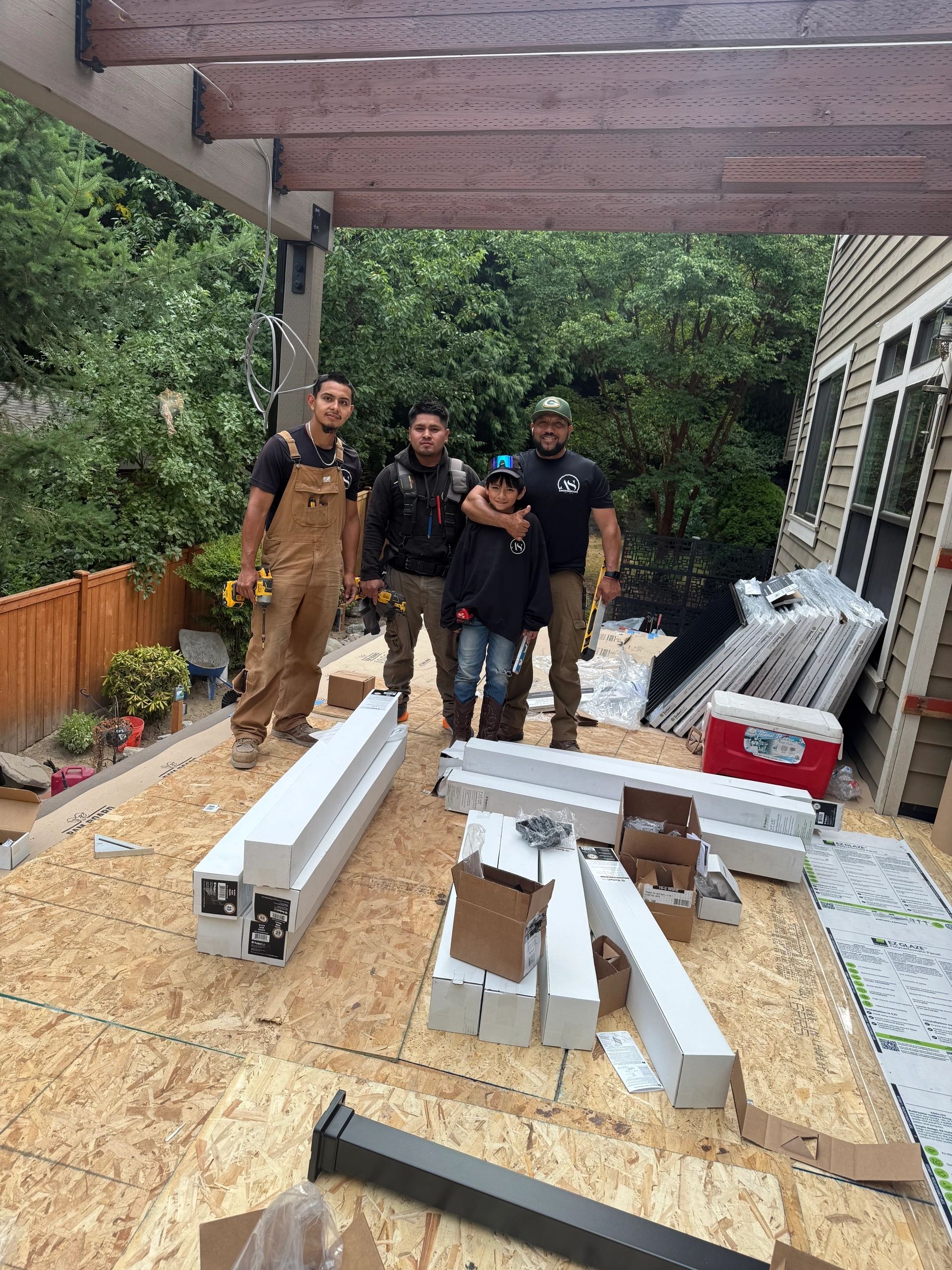 Impact Construction team on job site